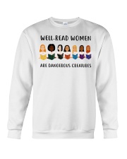 Well-read Women Are Dangerous Creatures Crewneck Sweatshirt thumbnail