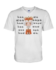 Hamilton King George Chorus Chibi V-Neck T-Shirt tile
