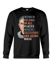 Women Belong In All Places Crewneck Sweatshirt thumbnail