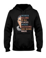 Women Belong In All Places Hooded Sweatshirt thumbnail