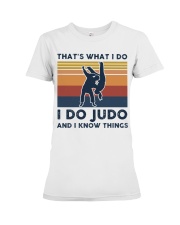 I Do Judo And I Know Things - Retro Premium Fit Ladies Tee tile