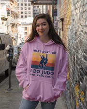 I Do Judo And I Know Things - Retro Hooded Sweatshirt lifestyle-unisex-hoodie-front-1