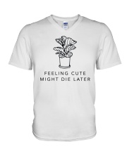 Feeling cute V-Neck T-Shirt tile