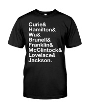 Curie and Hamilton and Wu and Brunell Classic T-Shirt front