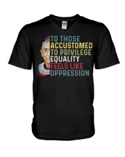 RBG To Those Accustomed V-Neck T-Shirt tile