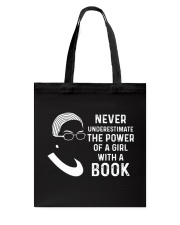 RBG Never Underestimate The Power Of A Girl Tote Bag tile