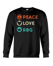 Peace Love RBG Retro Crewneck Sweatshirt thumbnail