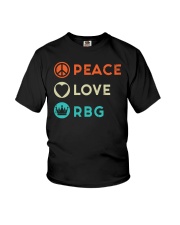 Peace Love RBG Retro Youth T-Shirt thumbnail