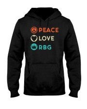 Peace Love RBG Retro Hooded Sweatshirt thumbnail
