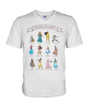 Who Runs The World V-Neck T-Shirt tile