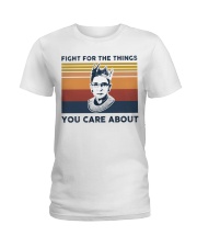 RBG - Fight For The Things You Care About Retro Ladies T-Shirt tile