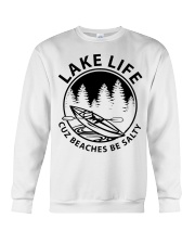 Lake Life Cuz Beaches Be Salty Crewneck Sweatshirt tile
