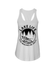 Lake Life Cuz Beaches Be Salty Ladies Flowy Tank tile