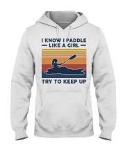 I Know I Paddle Like A Girl - Kayaking Retro Hooded Sweatshirt tile