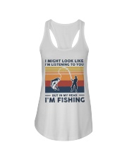 I Might Look Like I'm Listening To You - Fishing Ladies Flowy Tank tile