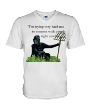 I'm Trying Very Hard Not To Connect With People V-Neck T-Shirt tile