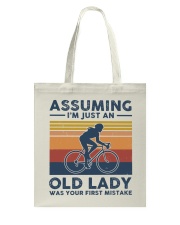 Assuming I'm Just An Old Lady - Biking Tote Bag tile