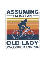 Assuming I'm Just An Old Lady - Biking Sticker tile