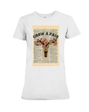 Grow A Pair Dictionary Premium Fit Ladies Tee tile