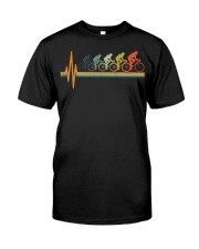 Biking Heartbeat Vintage Classic T-Shirt front