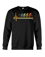 Biking Heartbeat Vintage Crewneck Sweatshirt tile