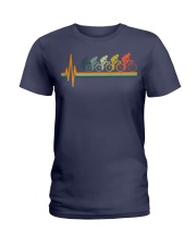 Biking Heartbeat Vintage Ladies T-Shirt tile