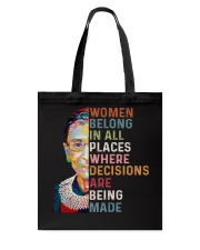 RBG Women Belong In All Places Tote Bag tile
