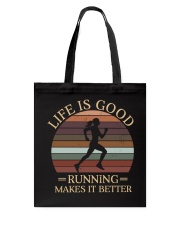 Life Is Good Running Makes It Better Tote Bag tile