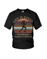 Life Is Good Running Makes It Better Youth T-Shirt tile