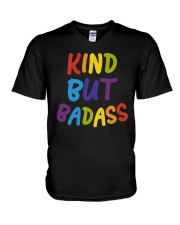 Kind But Badass V-Neck T-Shirt tile