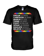 Dream Like Martin - Black History Month V-Neck T-Shirt tile