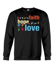 Faith Hope Love Sign Language Crewneck Sweatshirt thumbnail