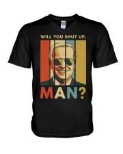 Will You Shut Up Man Vintage V-Neck T-Shirt tile