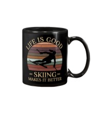 Life Is Good Skiing Makes It Better Mug tile