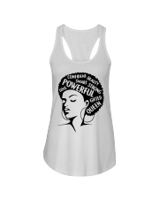 I Am Woman - Black Ladies Flowy Tank tile