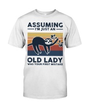 Assuming I'm Just An Old Lady - Sloth Premium Fit Mens Tee tile