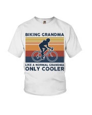 Biking Grandma - Like A Normal Grandma Only Cooler Youth T-Shirt tile