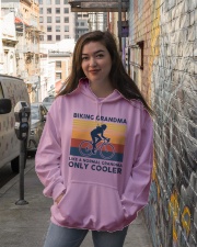 Biking Grandma - Like A Normal Grandma Only Cooler Hooded Sweatshirt lifestyle-unisex-hoodie-front-1