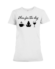 Yoga Plan For The Day Premium Fit Ladies Tee tile