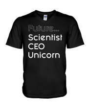 Future Scientist CEO Unicorn V-Neck T-Shirt tile