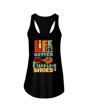 Life Is Better In Running Shoes Ladies Flowy Tank tile