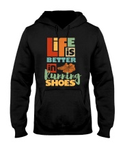 Life Is Better In Running Shoes Hooded Sweatshirt front