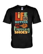 Life Is Better In Running Shoes V-Neck T-Shirt tile