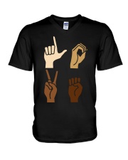 LOVE ASL V-Neck T-Shirt tile