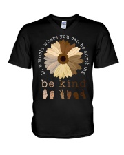 Be Kind ASL V-Neck T-Shirt tile