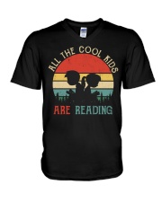 All The Cool Kids Are Reading V-Neck T-Shirt tile