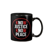 Know Justice Know Peace Mug tile