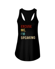 Excuse me I'm speaking Ladies Flowy Tank tile
