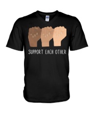 Support Each Other V-Neck T-Shirt tile