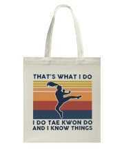 I Do Tae Kwon Do And I Know Things - Retro Tote Bag tile